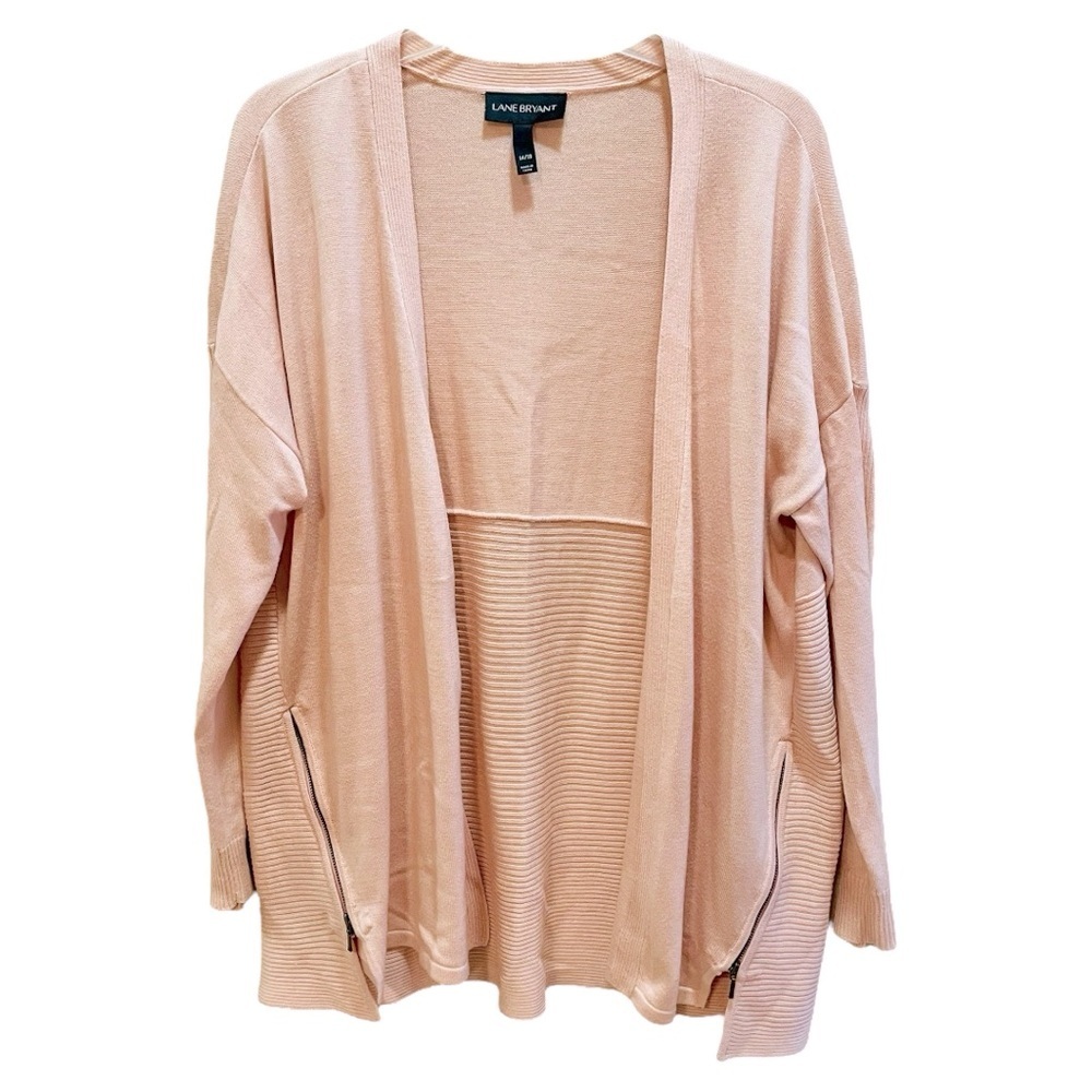 Lane Bryant Pink Open Sweater 14/16